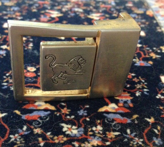 Vintage Yellow Belt Buckle - image 2