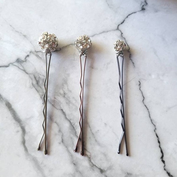 Rhinestone Hair Pins Etsy