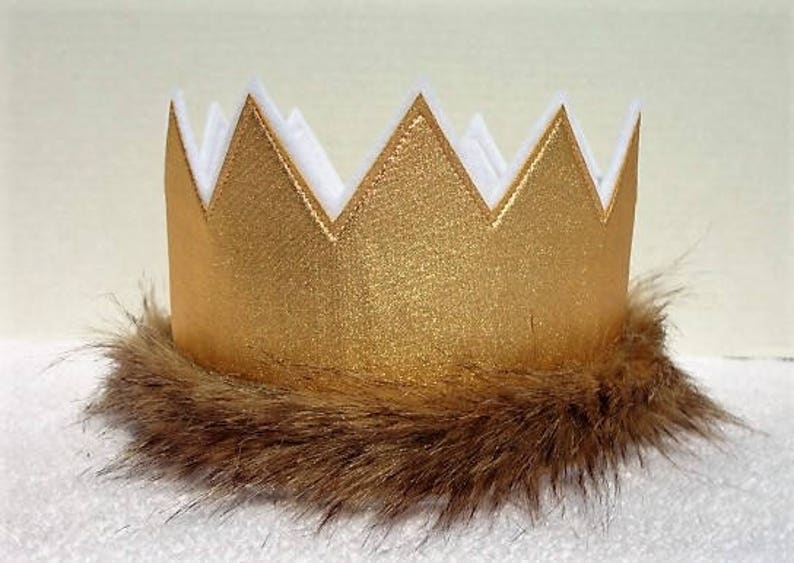 Wild One Birthday Crown, Gold Birthday Crown, 1st Birthday Crown, Wild Thing Birthday Hat, Birthday Party Hat, Kids Crowns, King Crown image 5