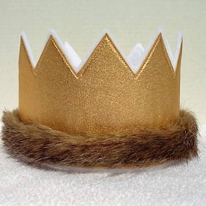 Wild One Birthday Crown, Gold Birthday Crown, 1st Birthday Crown, Wild Thing Birthday Hat, Birthday Party Hat, Kids Crowns, King Crown image 1