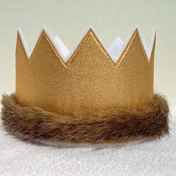Wild One Birthday Crown, Gold Birthday Crown, 1st Birthday Crown, Wild Thing Birthday Hat, Birthday Party Hat, Kids Crowns, King Crown