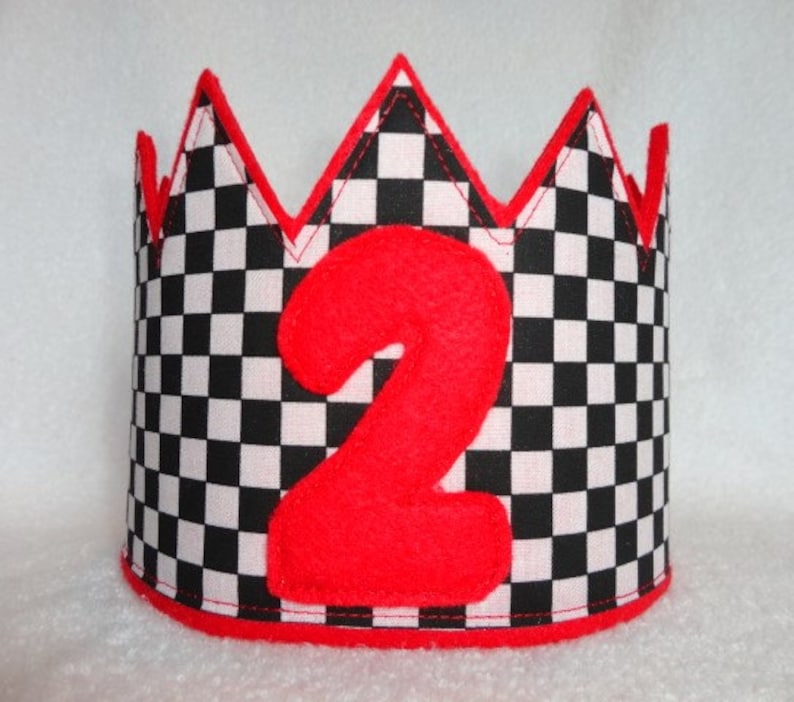 Birthday Crown Kids Birthday Crown Cars Birthday Crown Birthday Hat Boys Birthday Hat Race Car Birthday Crown Felt Birthday Crown