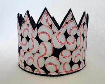 Baseball Birthday Crown, Baseball Hat, Felt Birthday Crown, 1st Birthday Crown, Boys baseball Hat, Kids Birthday Crown, Birthday Crown