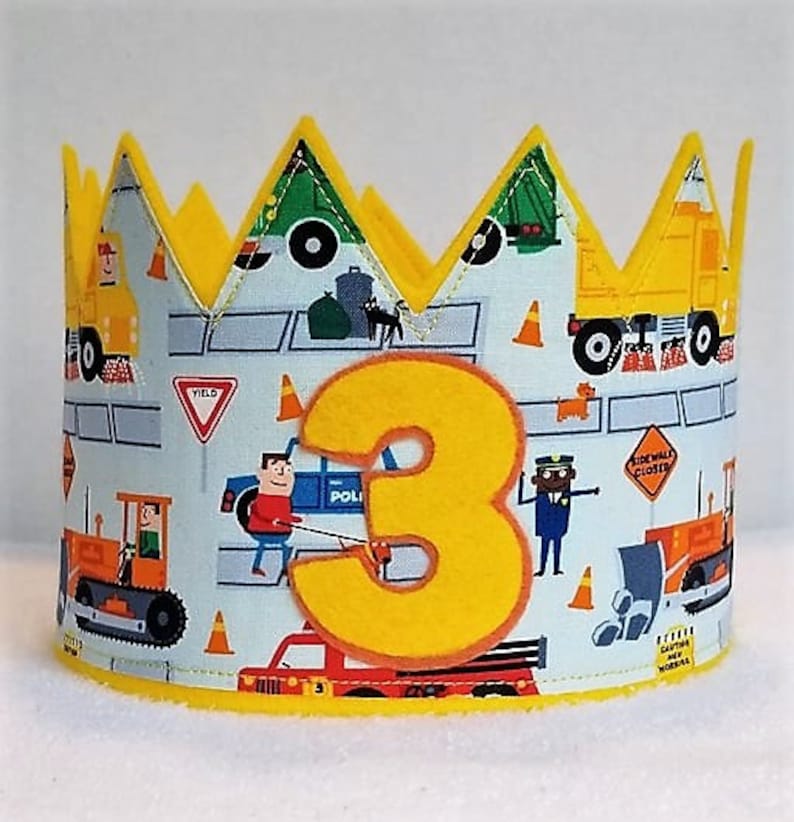Birthday Crown Kids Birthday Crown Cars Birthday Crown Birthday Hat Boys Birthday Hat Race Car Birthday Crown Felt Birthday Crown