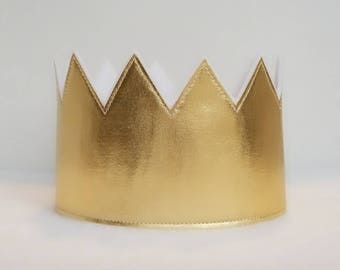 Gold Crown, Gold Birthday Crown, Gold Head Piece, Birthday Party Hat, Kids Crowns, Adult Crowns, Adult Party Crown, King Crown