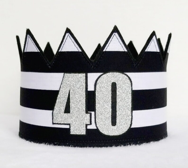 Adult Birthday Birthday Party Hat Silver 40th Crown 40th Birthday Crown Gold Birthday Crown 40th Birthday Adult Crown Adult Party Hat