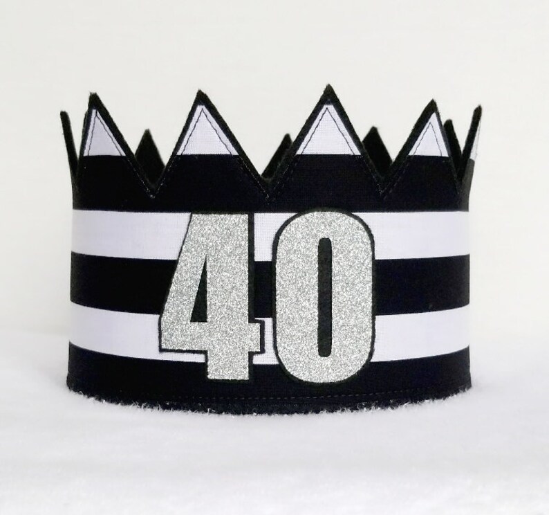 Adult Birthday Birthday Party Hat Silver 40th Crown 40th Birthday Crown Gold Birthday Crown 40th Birthday Adult Crown Adult Party Hat