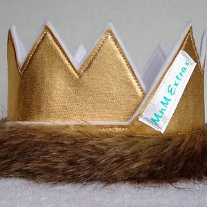 Wild One Birthday Crown, Gold Birthday Crown, 1st Birthday Crown, Wild Thing Birthday Hat, Birthday Party Hat, Kids Crowns, King Crown image 8