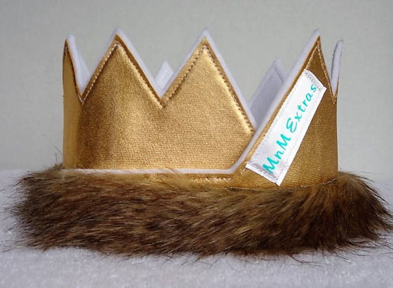 Wild One Birthday Crown, Gold Birthday Crown, 1st Birthday Crown, Wild Thing Birthday Hat, Birthday Party Hat, Kids Crowns, King Crown image 8