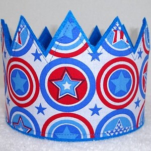 Superhero Crown, Superhero Birthday, Superhero invitations, Superhero Costume, America, 4th of July Crown, USA Crown, Proud to be American