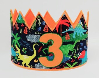 Dinosaur Crown, Dinosaur Birthday Crown, Jurassic Dinosaurs, Birthday Hat, Dinosaur invitation, Boys Birthday Crown, Kids Dinosaur Party