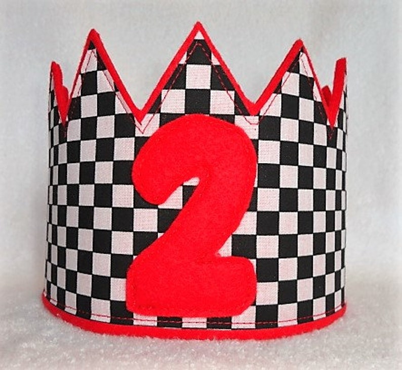 Birthday Crown Kids Birthday Crown Cars Birthday Crown Birthday Hat Boys Birthday Hat Race Car Birthday Crown Felt Birthday Crown