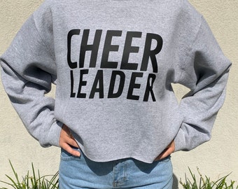 Cheerleader Cropped Sweatshirt | Crewneck Cropped Sweatshirt | Cheerleading | Oversized Sweatshirt | Cheer | Cheerleader Gift | Cropped