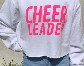 Cheerleader Cropped Sweatshirt | Crewneck Cropped Sweatshirt | Cheerleading | Oversized Sweatshirt | Cheer | Cheerleader Gift | Cropped