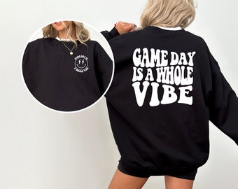 Game Day Sweatshirt, Cheer Crewneck Sweatshirt, Game Day is a Whole Vibe, Cheer Coach Gift, Cheerleader gift, Game Day Shirt