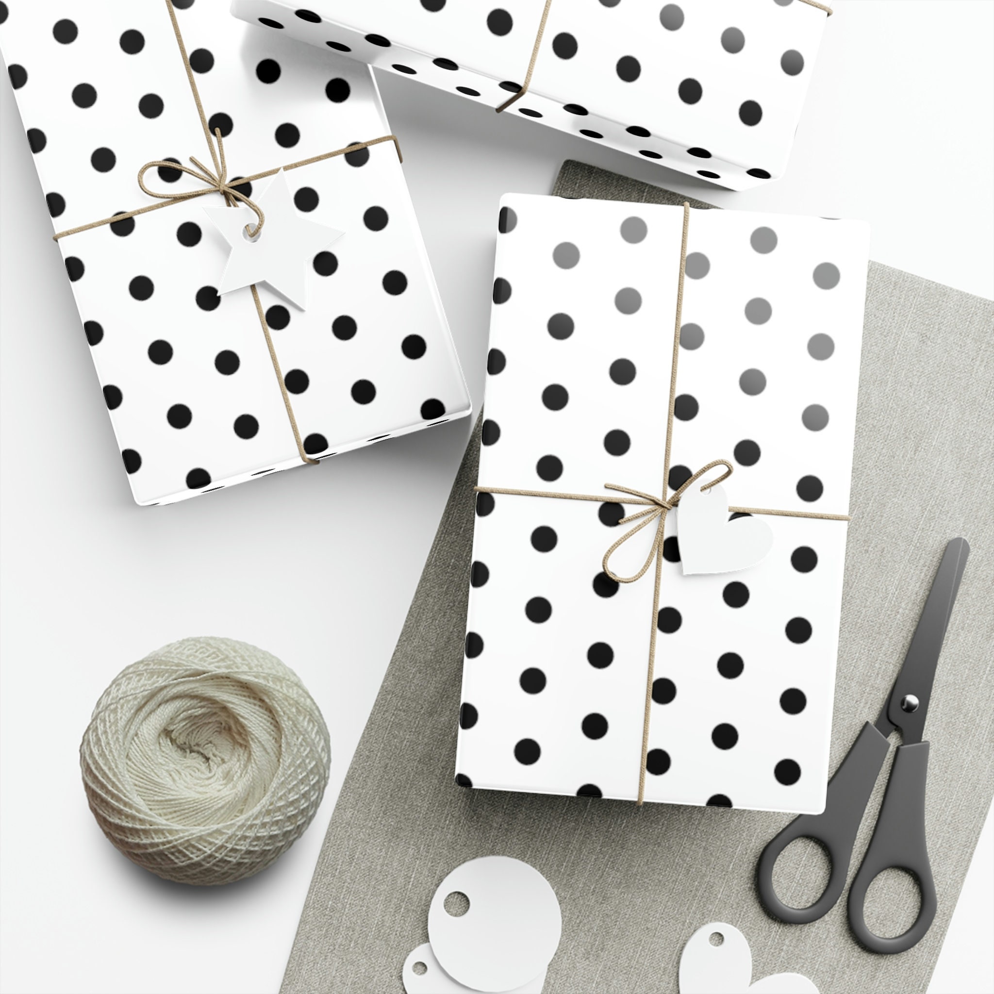 Black Dot Wrapping Paper