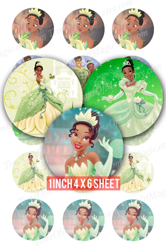 Princess And The Frog Bottle Cap Tags
