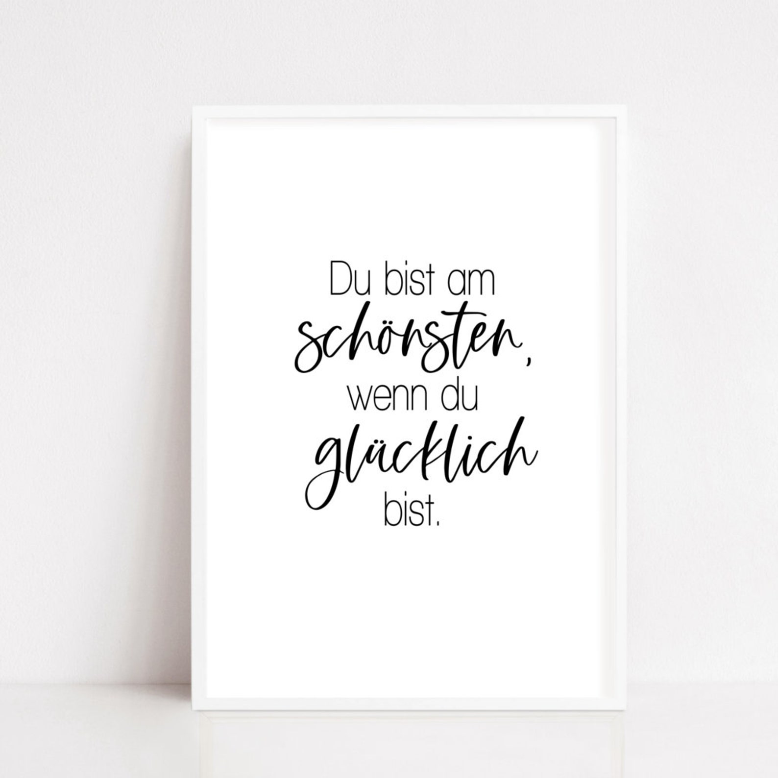 Poster du Bist Am Schönsten Wenn Du Glücklich Etsy