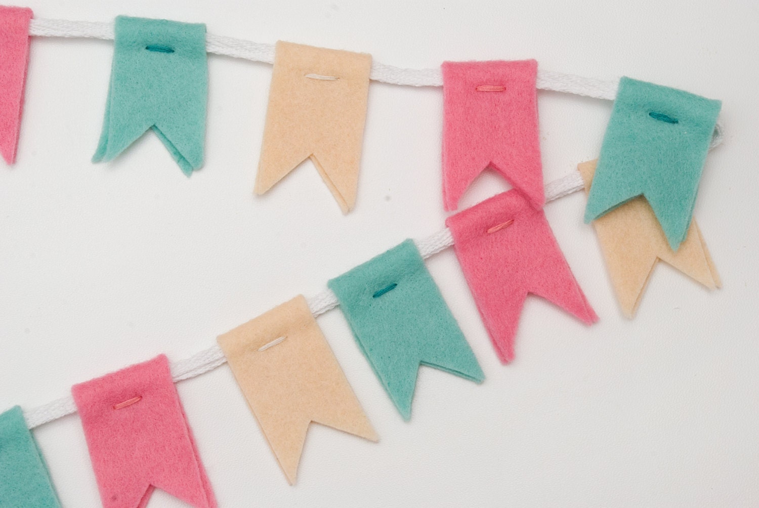 Felt flag garland Nursery decor Party Flag banner Birthday Etsy