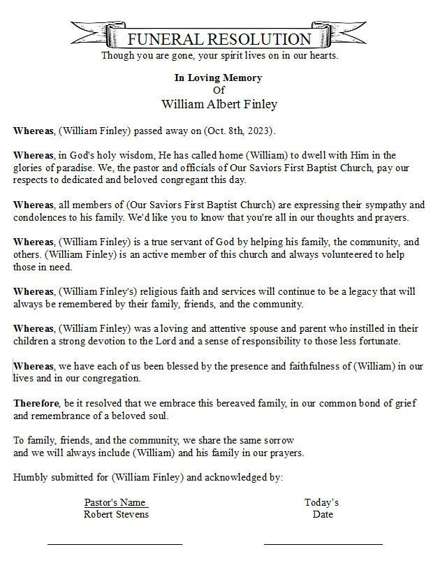 Digital Printable Funeral Resolution - Il Fullxfull.6014028308 Gjqi 