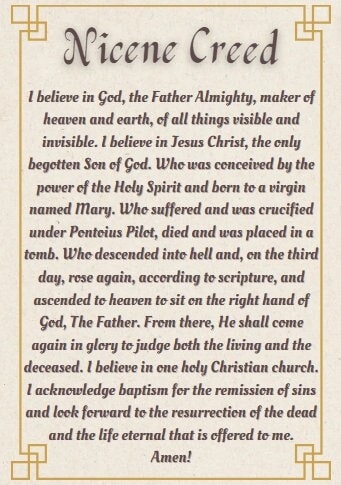 Nicene Creed Printable: Christian Desk Art (Digital Download)