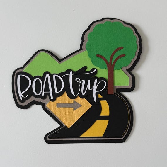 Road Trip Scenic title scrapbook  Die Cut