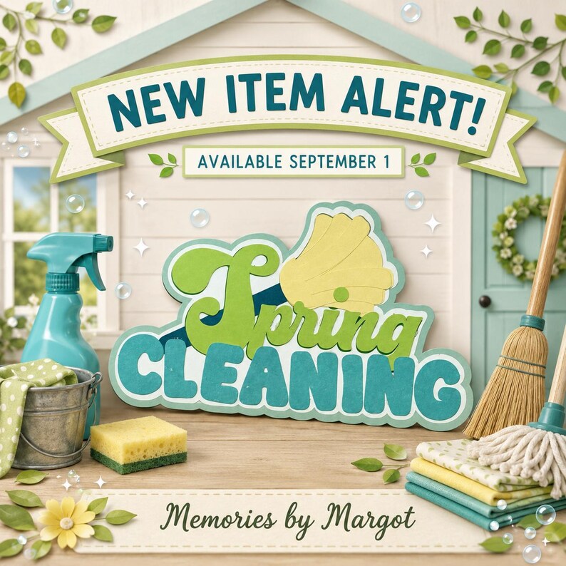 Spring Scrap Spring Cleaning Scrapbook Title Paper Piecing Die Cut - Etsy