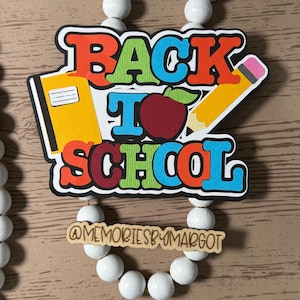 Back to School Scrapbook title Paper Piecing Die Cut