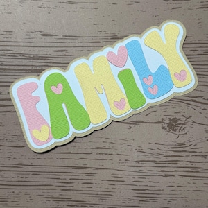 Family title scrapbook Paper Piecing Die Cut