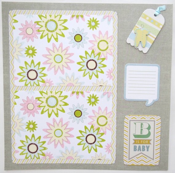 B is for Baby Gender Neutral 12x12 Premade Scrapbook Etsy