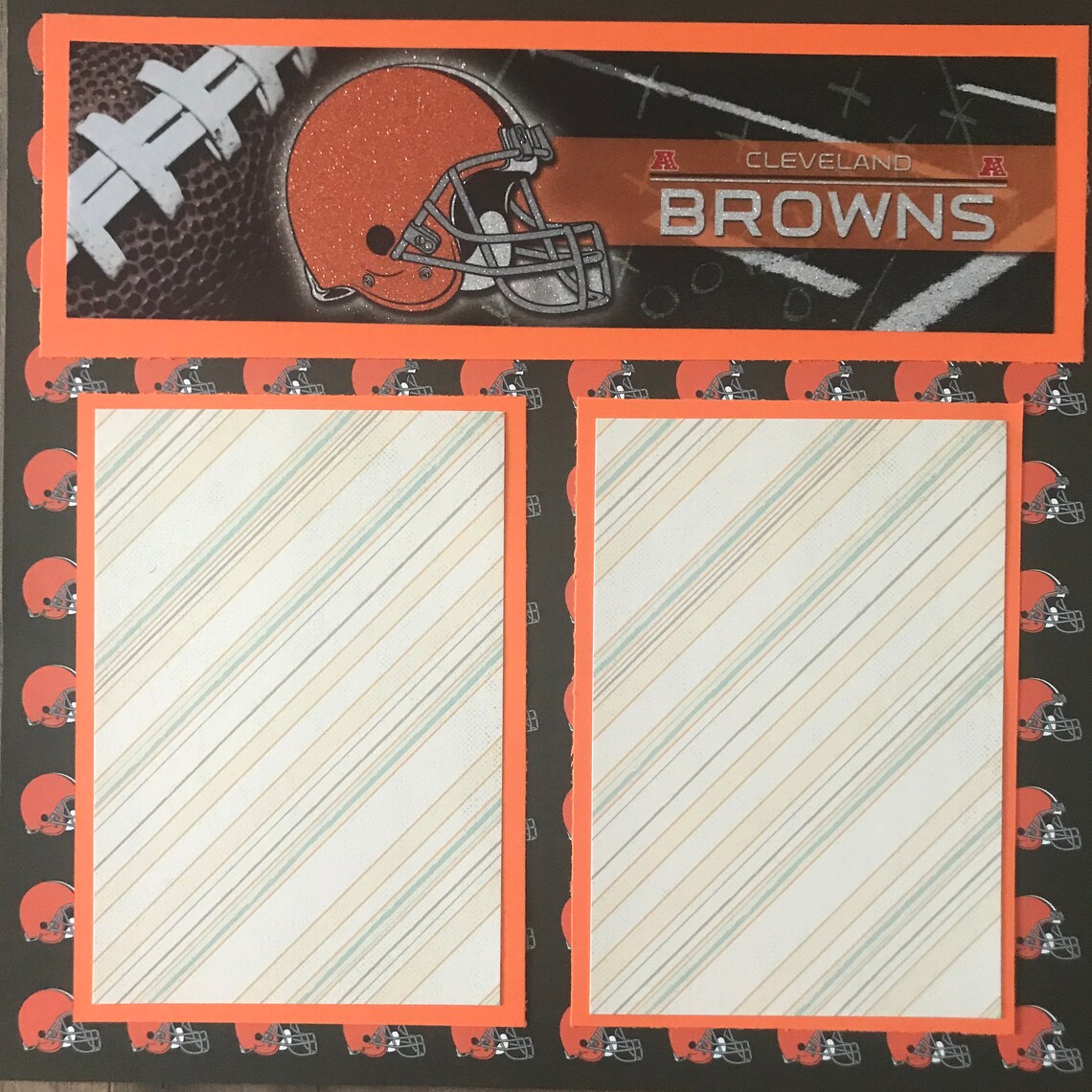 Cleveland Browns 12x12 Scrapbook Page Etsy
