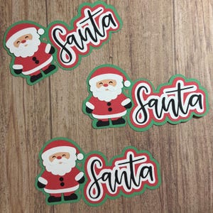 Santa Title Christmas Scrapbook Paper Piecing Die Cut