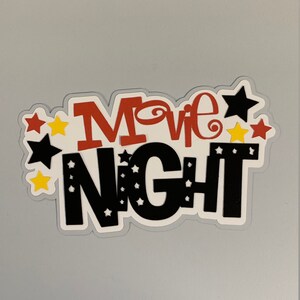 Movie Night Title Die Cut Paper Piecing