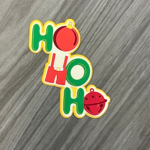 Christmas Ho Ho Ho Scrapbook title  Die Cut