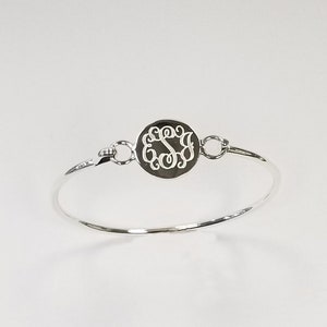 5 to 8 years old 6" inch Kids Bracelets, .925 Sterling Silver Monogram Bracelet