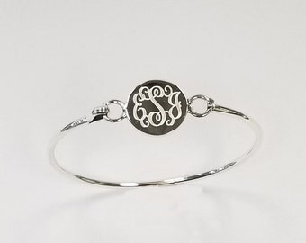 5 to 8 years old 6" inch Kids Bracelets, .925 Sterling Silver Monogram Bracelet