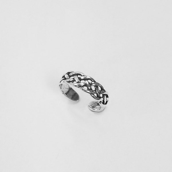 925 Silver Braided Toe Ring