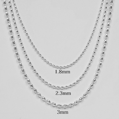 Solid 925 Sterling Silver Italian Ball Bead Chain Necklace - Etsy
