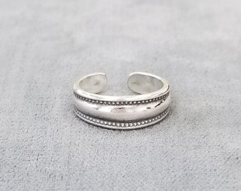 Bague d'orteil réglable en argent sterling, bague d'orteil en argent pour femme