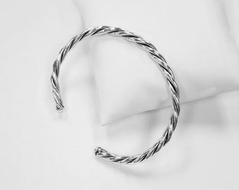 Sterling Silver Classic Twisted Cuff Bracelet