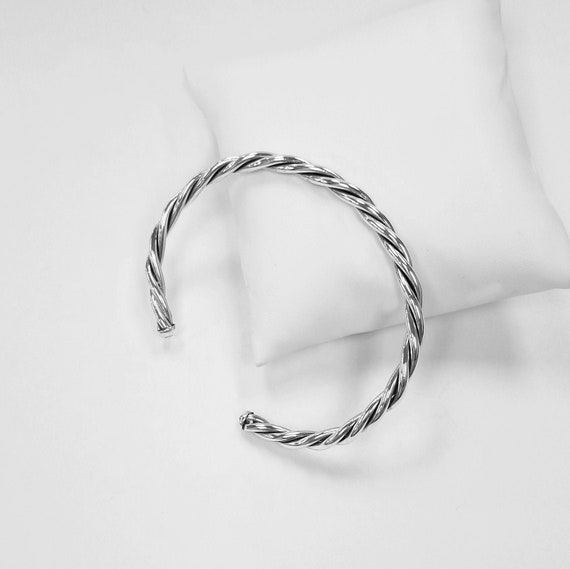Sterling silver twisted cuff bracelet deals