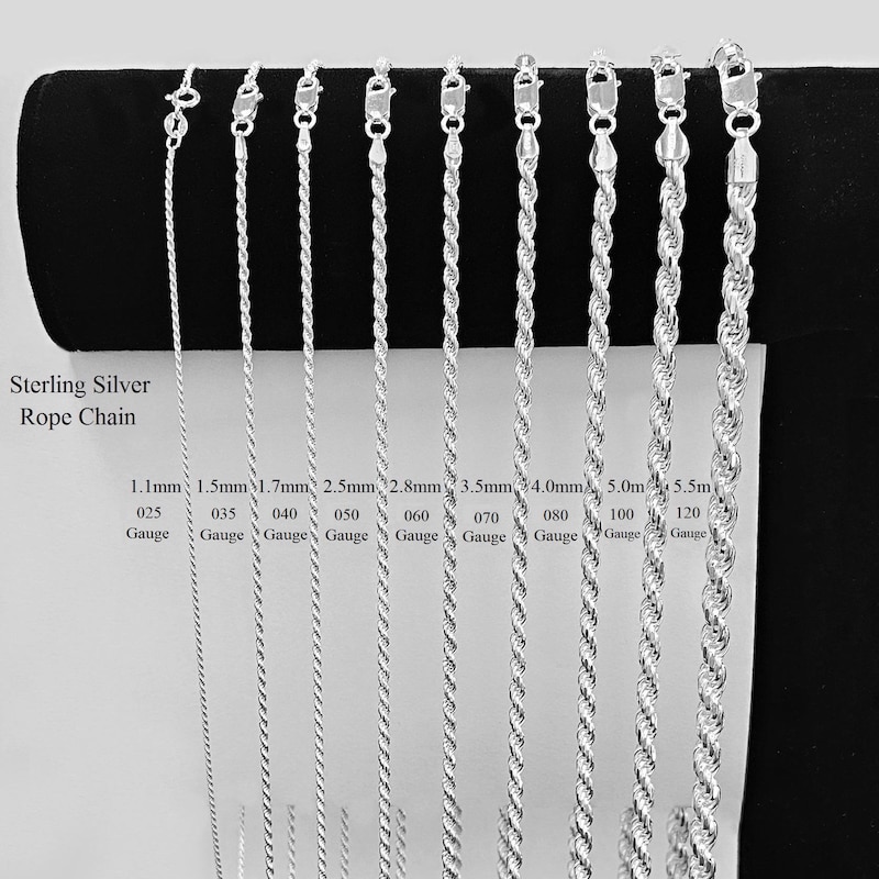 Silver Rope Chain - Etsy