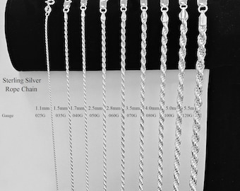 925 sterling silver Rope Chain Necklace