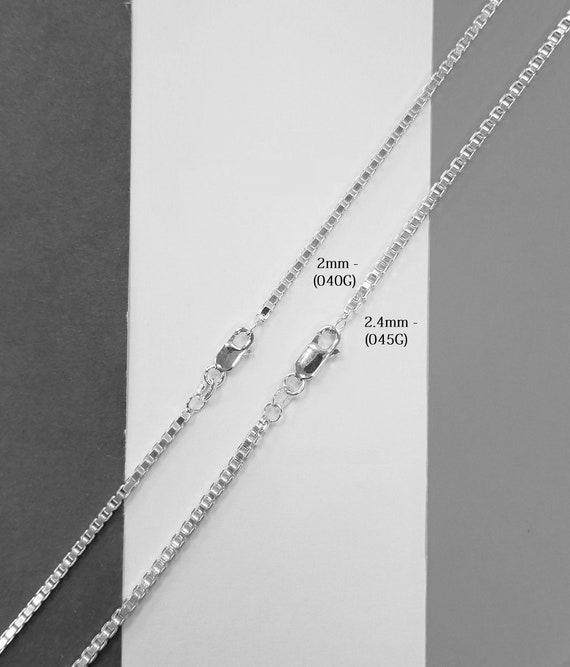 Sterling Silver 2mm / 2.4mm Thick Solid 