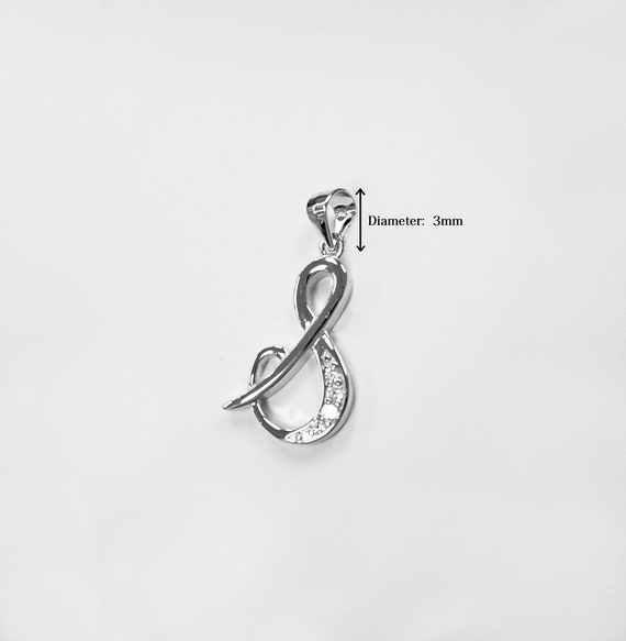 TheCharmWorks Ciondolo Iniziale A-Z In Argento Sterling 925 Con Cristallo – Lettera L – Gioiello Regalo Personalizzato - 3
