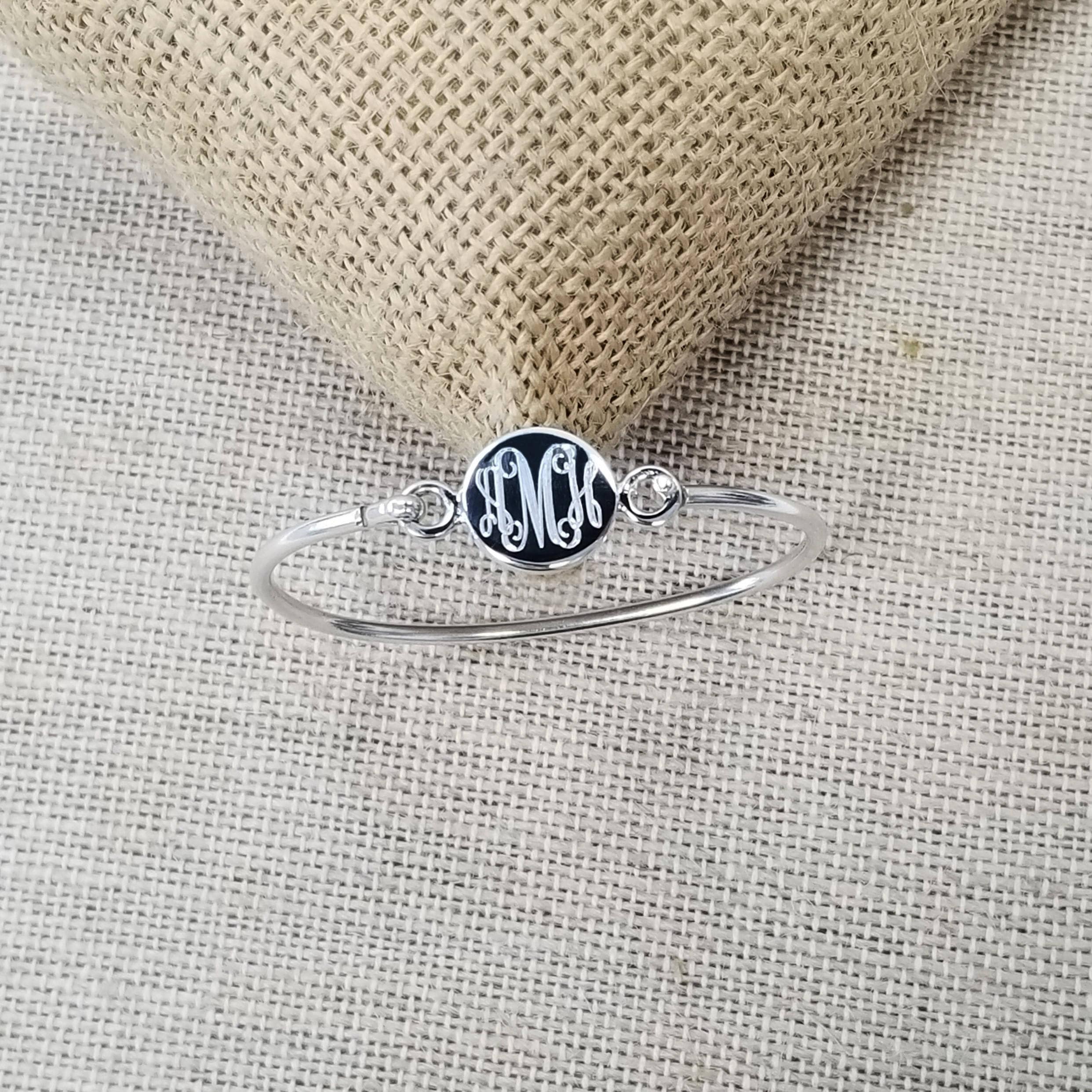 Buy Sterling Silver 3 to 4 Year Old Monogram Bangle Bracelet