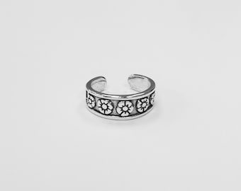 925 Sterling Silver Daisy Flower Toe Ring