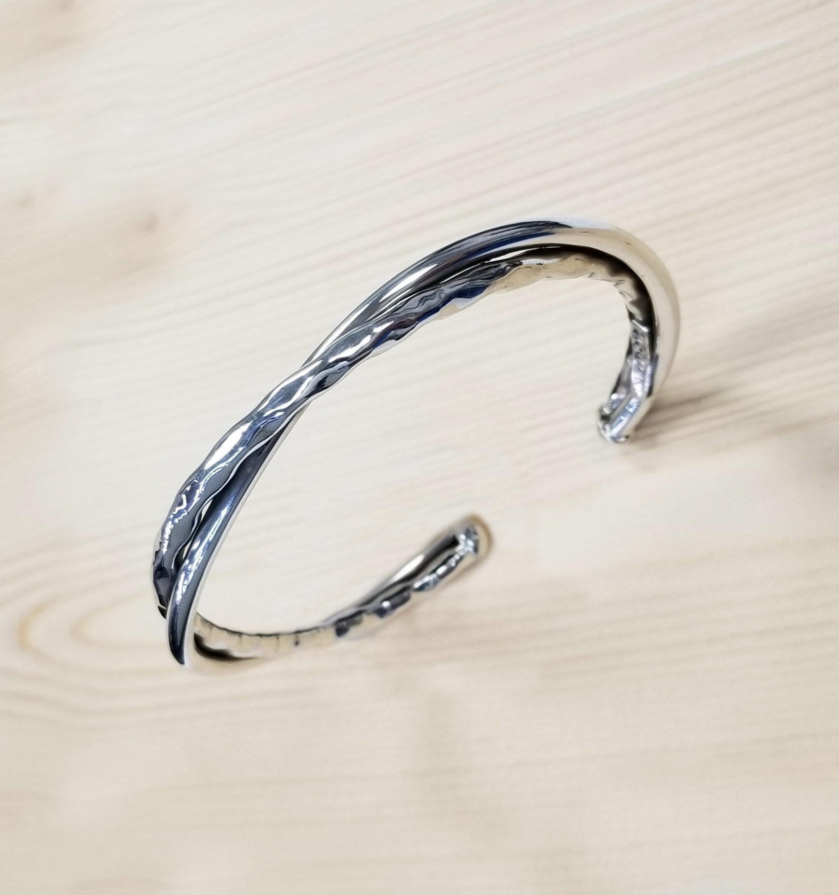 Double Gemstone Wraparound Cuff Adjustable Bracelet