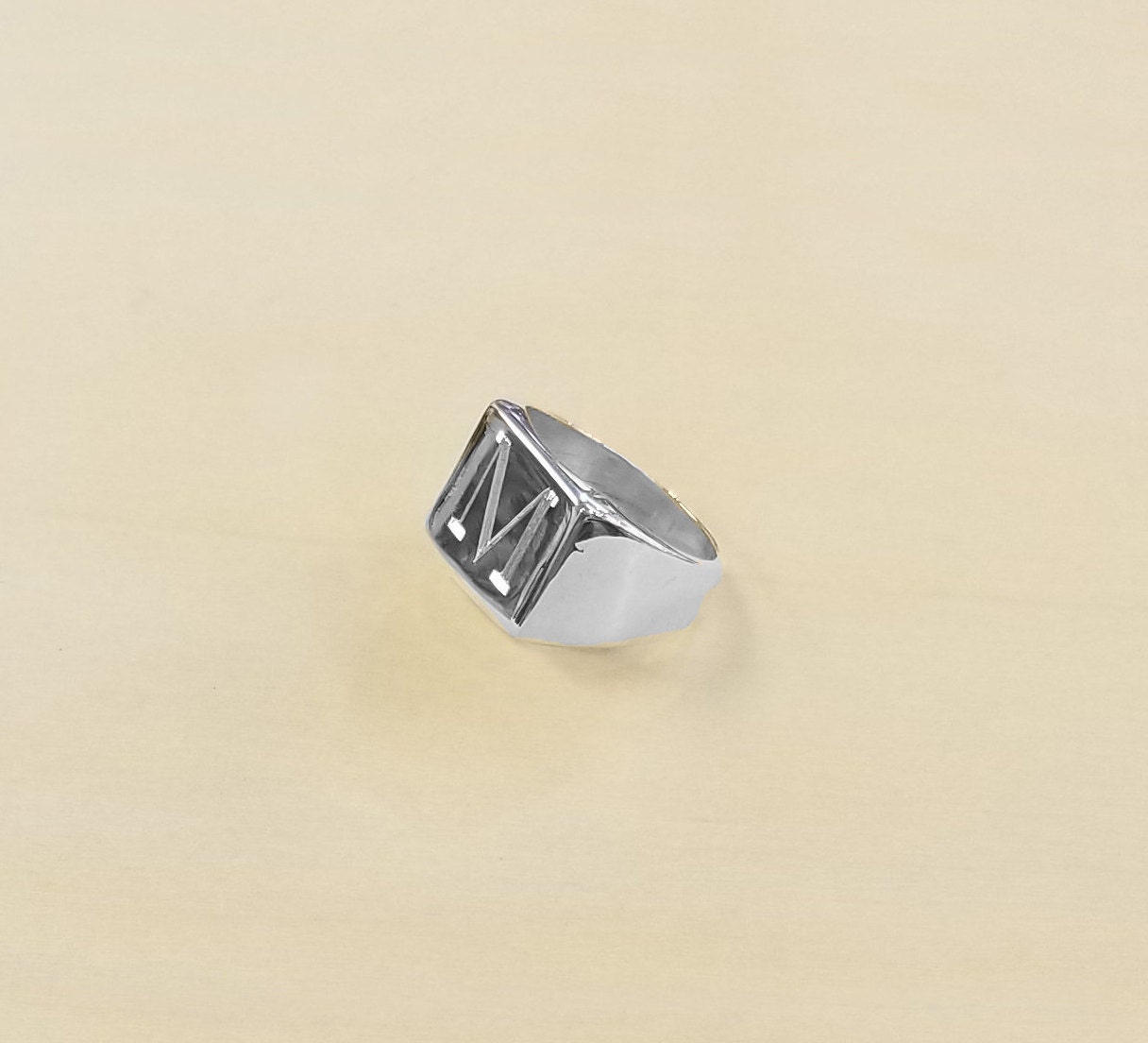 Anillo De Plata Esterlina 925 Liso Para Hombre - Personalizable Con Grabado, Hecho A Mano En Bulgaria