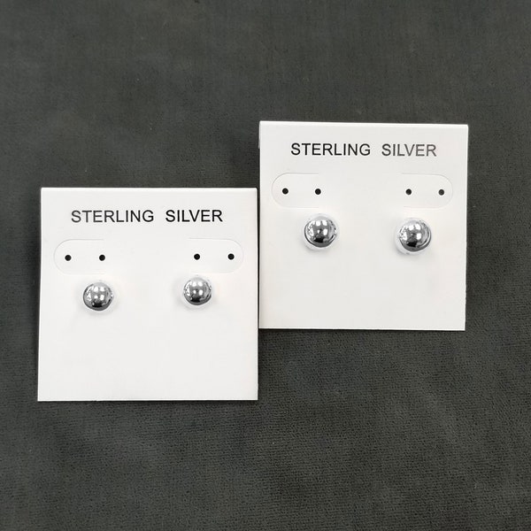 Sterling Silver Ball Studs Earring, 2mm,3mm,4mm,5mm,6mm,7mm,8mm,9mm,10mm